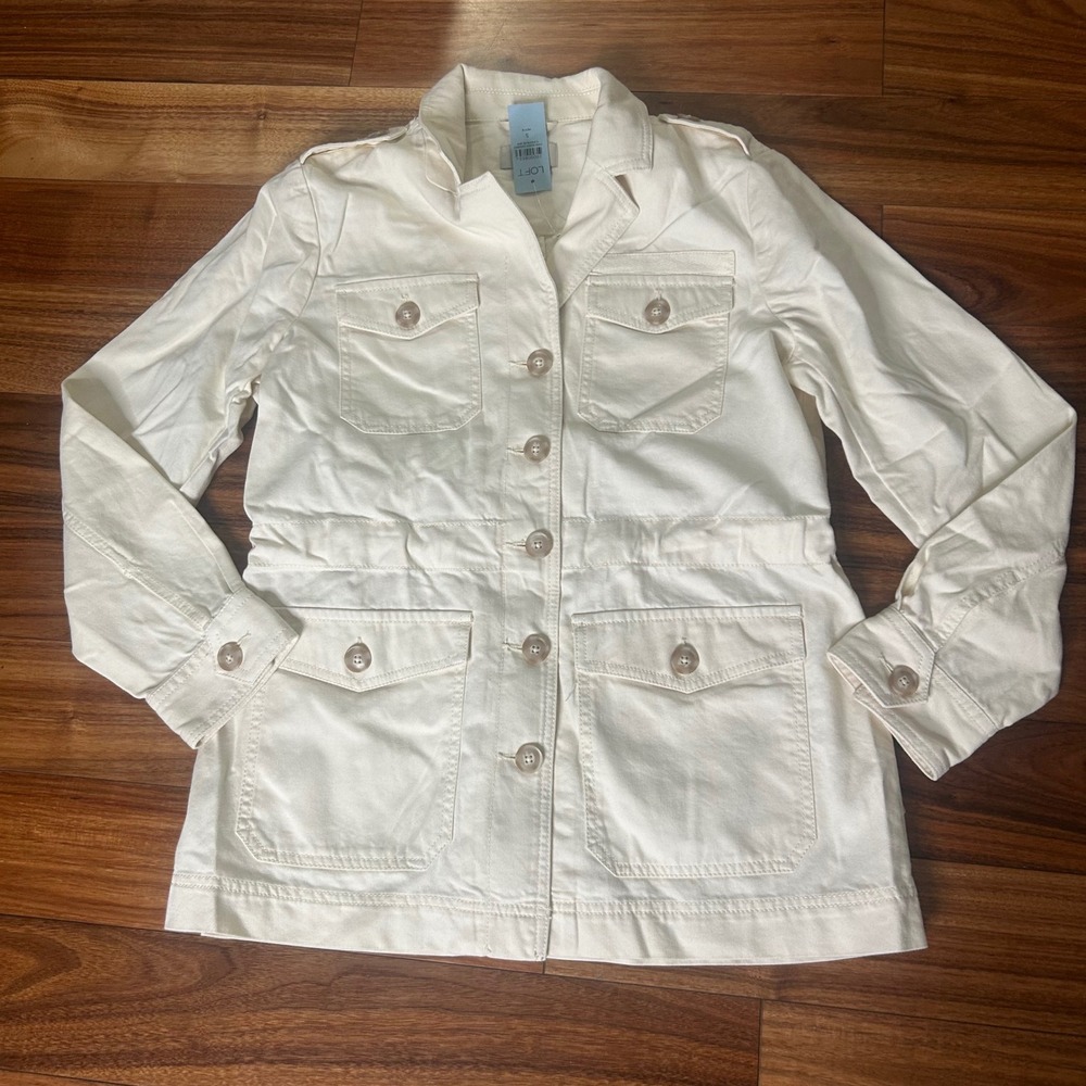 LOFT Utility Jacket Lightweight‎ Button Down Coll… - image 7